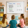 Magnetische Whiteboard 100x80 / 80x100 cm im Aluminiumrahmen WA1