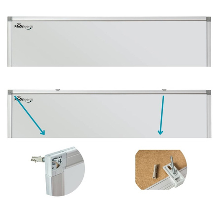 Magnetische Whiteboard 80x50 / 50x80 cm im Aluminiumrahmen WA1