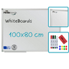Magnetische Whiteboard 100x80 / 80x100 cm im Aluminiumrahmen WA1