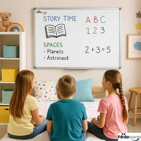 Magnetische Whiteboard 200x100 / 100x200 cm im Aluminiumrahmen WA1