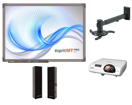 Zestaw interaktywny nr. 4 (Tablica interaktyna MTPRO; Projektor Epson EB-520; US1; Głośniki ésprit sound)