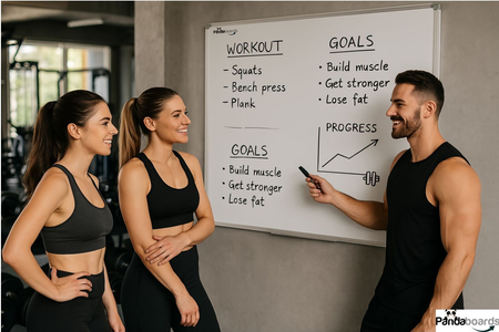 Magnetische Whiteboard 150x100 / 100x150 cm im Aluminiumrahmen WA1