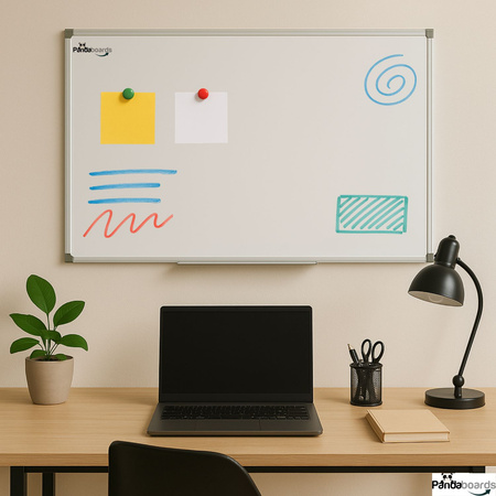Magnetische Whiteboard 100x80 / 80x100 cm im Aluminiumrahmen WA1