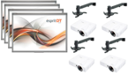 Aktywna tablica: Wariant 1 (Tablica interaktywna DT80 4x; Projektor Optoma X308ST 4x; Uchwyt US1 4x) - 17.500 zł