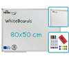 Magnetische Whiteboard 80x50 / 50x80 cm im Aluminiumrahmen WA1