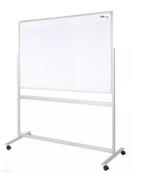 Mobile, beidseitige, magnetische Whiteboard-Tafel 120x90 cm