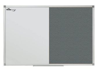 Kombitafel: magnetisch - textil 90x60 cm im Aluminiumrahmen "1"