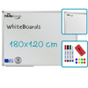 Magnetische Whiteboard 180x120 / 120x180 cm im Aluminiumrahmen WA1