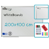 Magnetische Whiteboard 200x100 / 100x200 cm im Aluminiumrahmen WA1